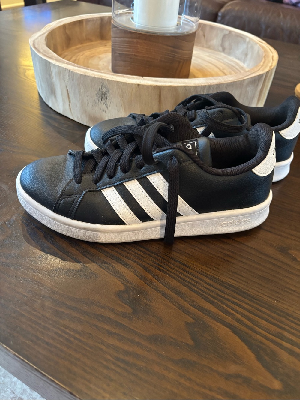adidas Black and White Low-Top Sneakers